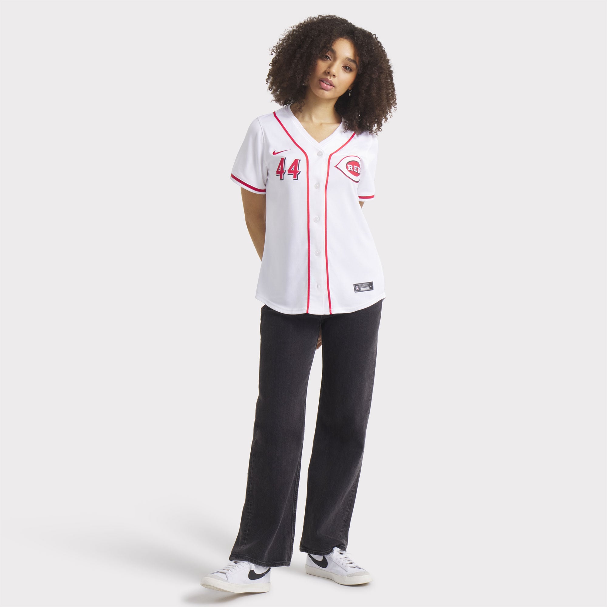Women's Cincinnati Reds Elly De La Cruz Nike White Home Limited Player Jersey - 9