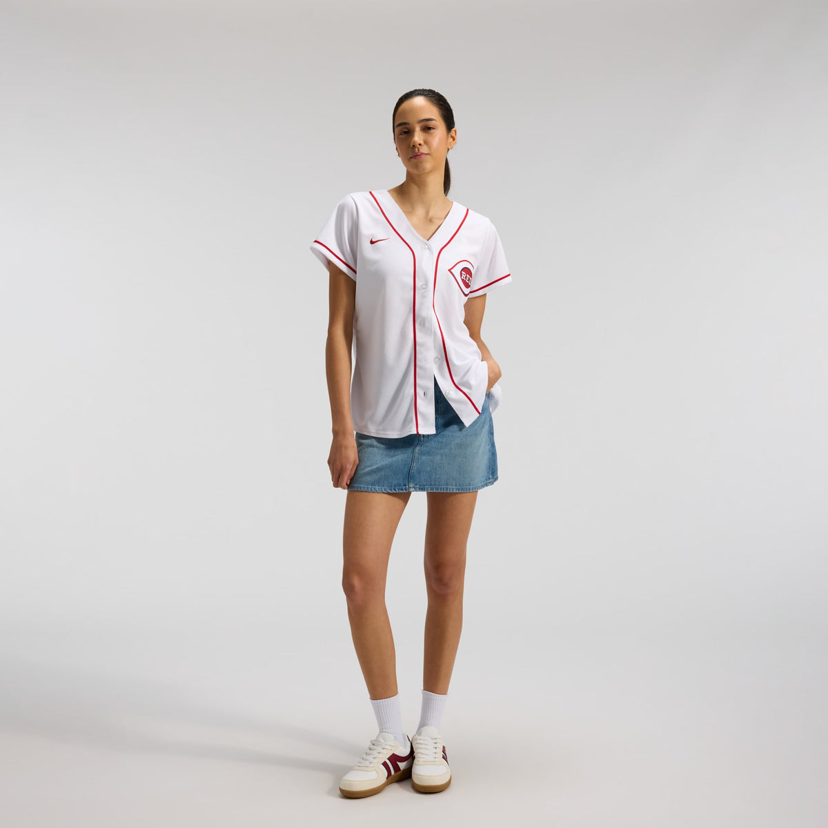 Women's Cincinnati Reds Elly De La Cruz Nike White Home Replica Jersey - 5