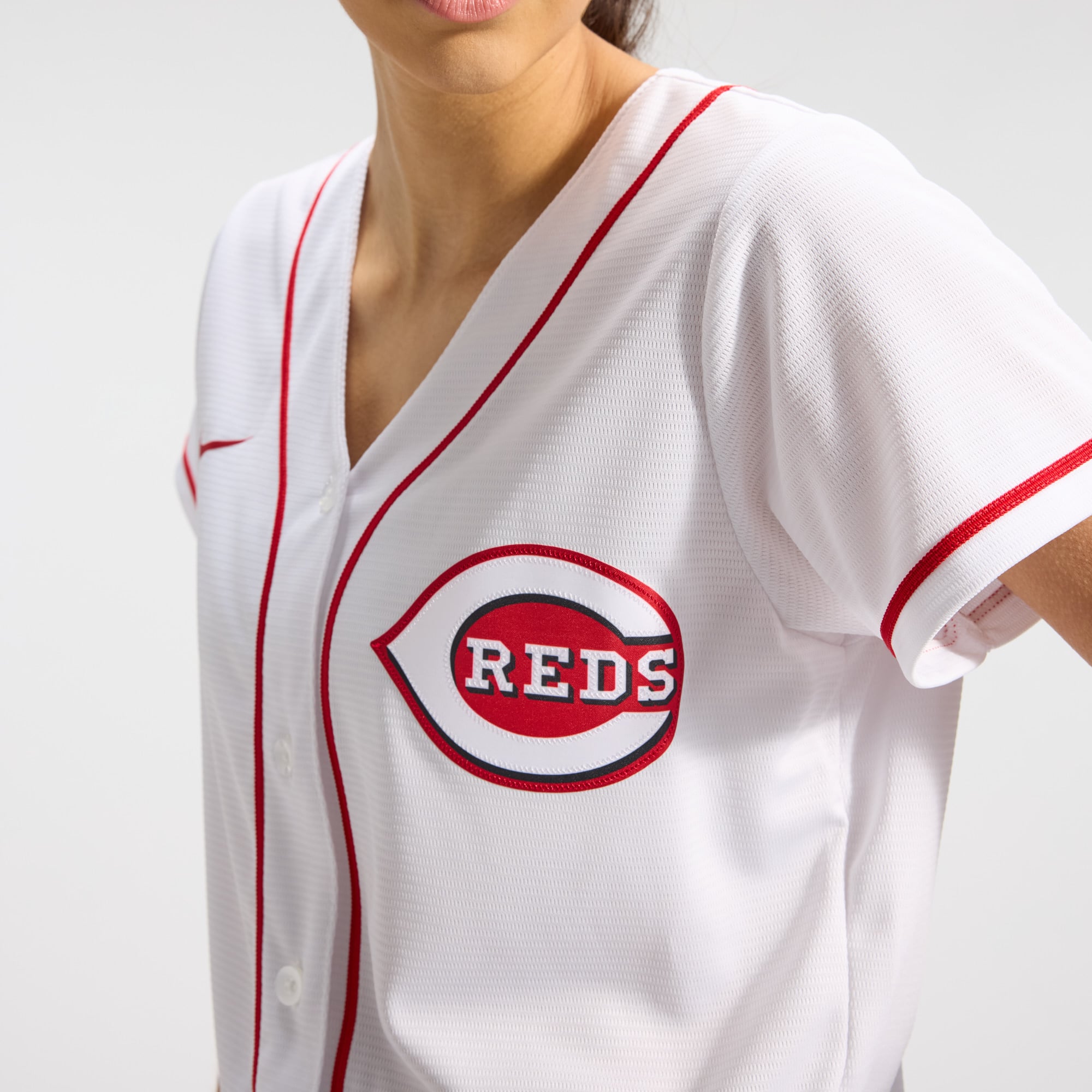 Women's Cincinnati Reds Elly De La Cruz Nike White Home Replica Jersey - 9