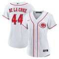 Women's Cincinnati Reds Elly De La Cruz Nike White Home Replica Jersey
