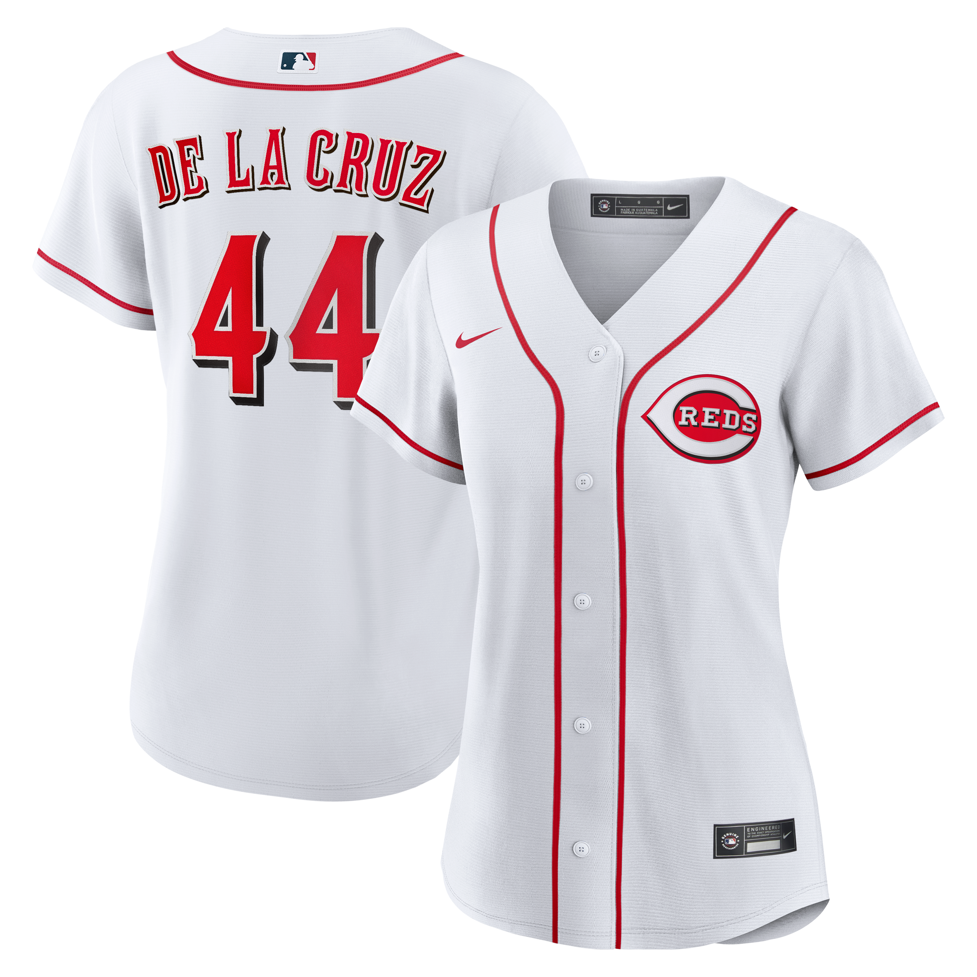 Women's Cincinnati Reds Elly De La Cruz Nike White Home Replica Jersey