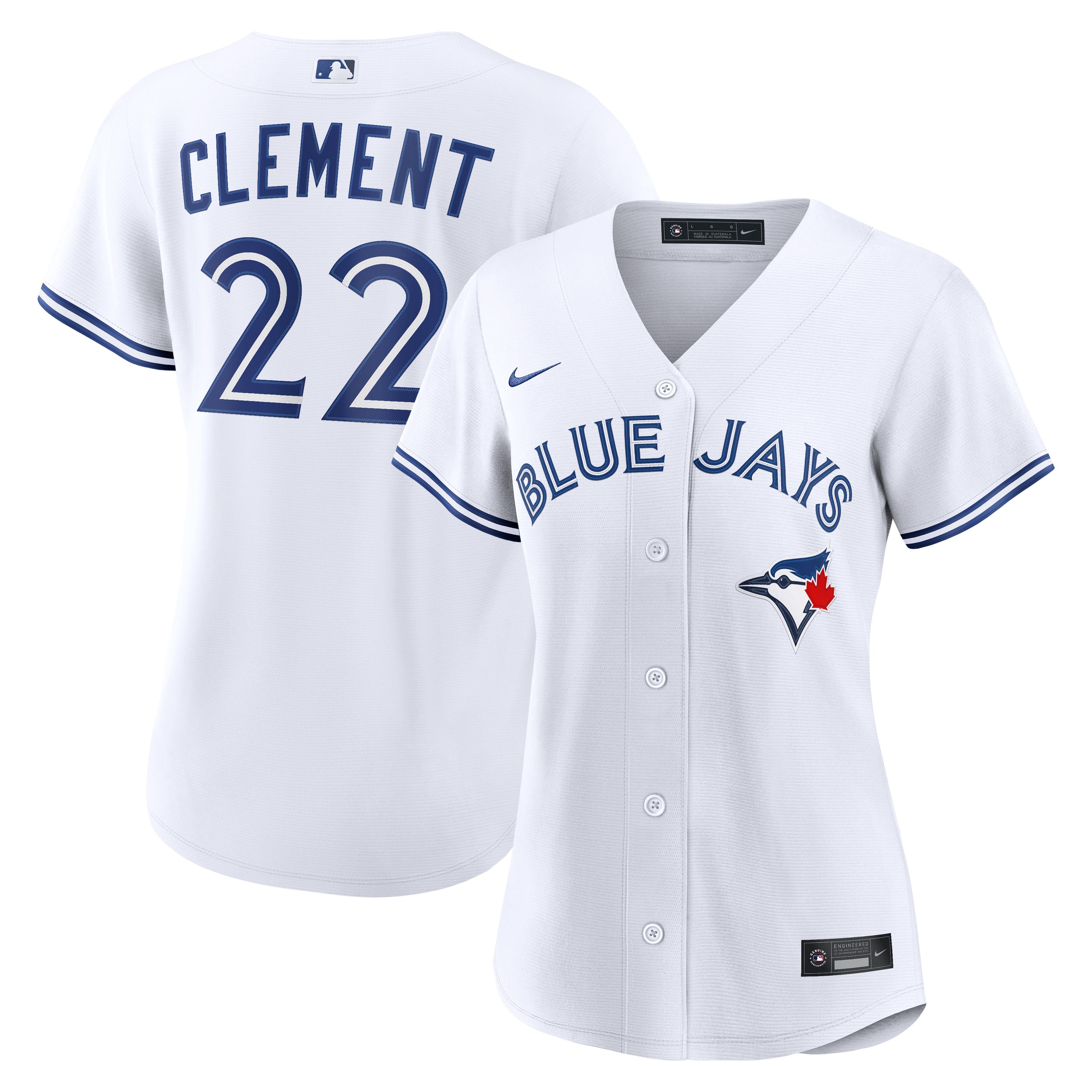 Women's Toronto Blue Jays Ernie Clement Nike White Home Replica Jersey