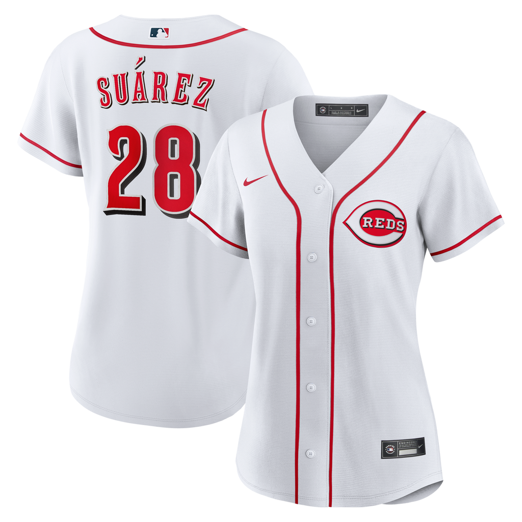 Women's Cincinnati Reds Eugenio Suárez Nike White Home Replica Jersey