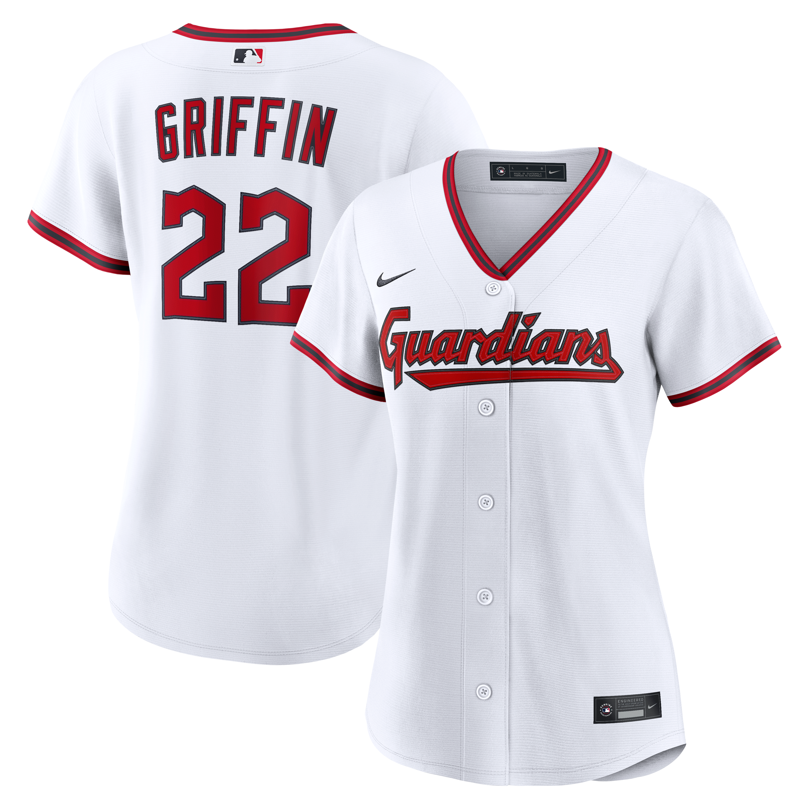 Women's Cleveland Guardians Foster Griffin Nike White Home Replica Jersey - 2