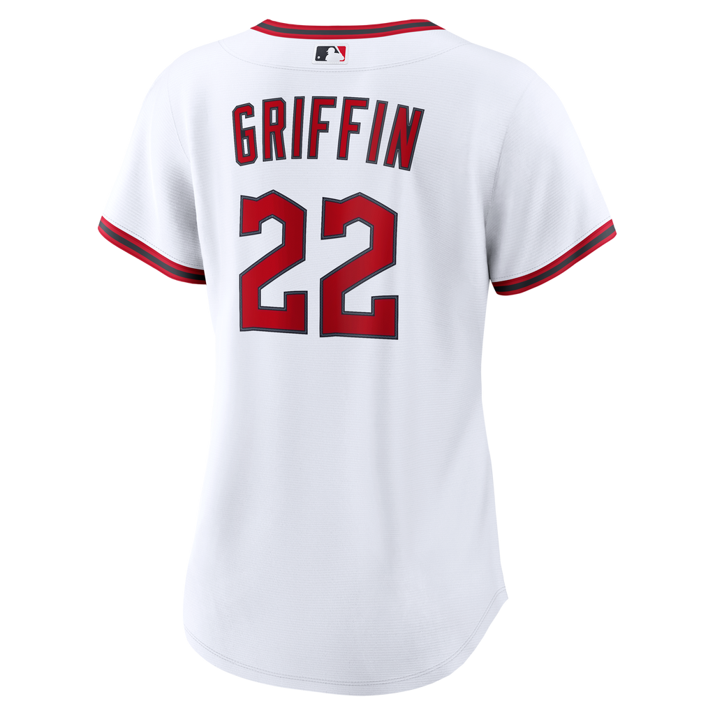 Women's Cleveland Guardians Foster Griffin Nike White Home Replica Jersey - 4