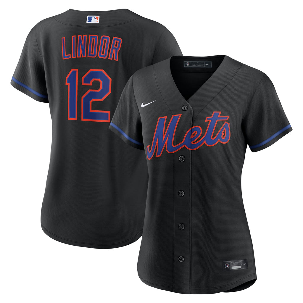 Women's New York Mets Francisco Lindor Nike Black Alternate Replica Jersey