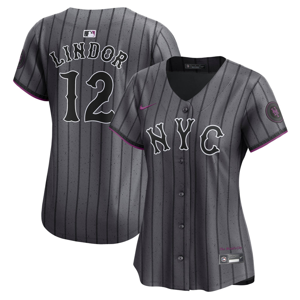 Women's New York Mets Francisco Lindor Nike Gray City Connect Limited Jersey - 2