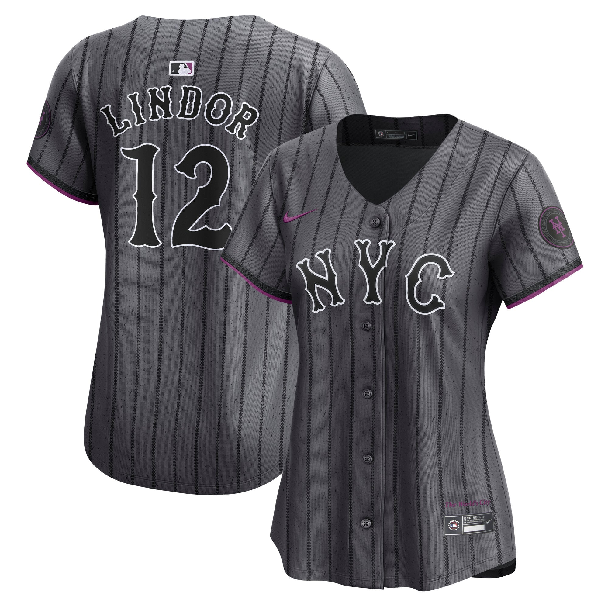 Women's New York Mets Francisco Lindor Nike Gray City Connect Limited Jersey - 2
