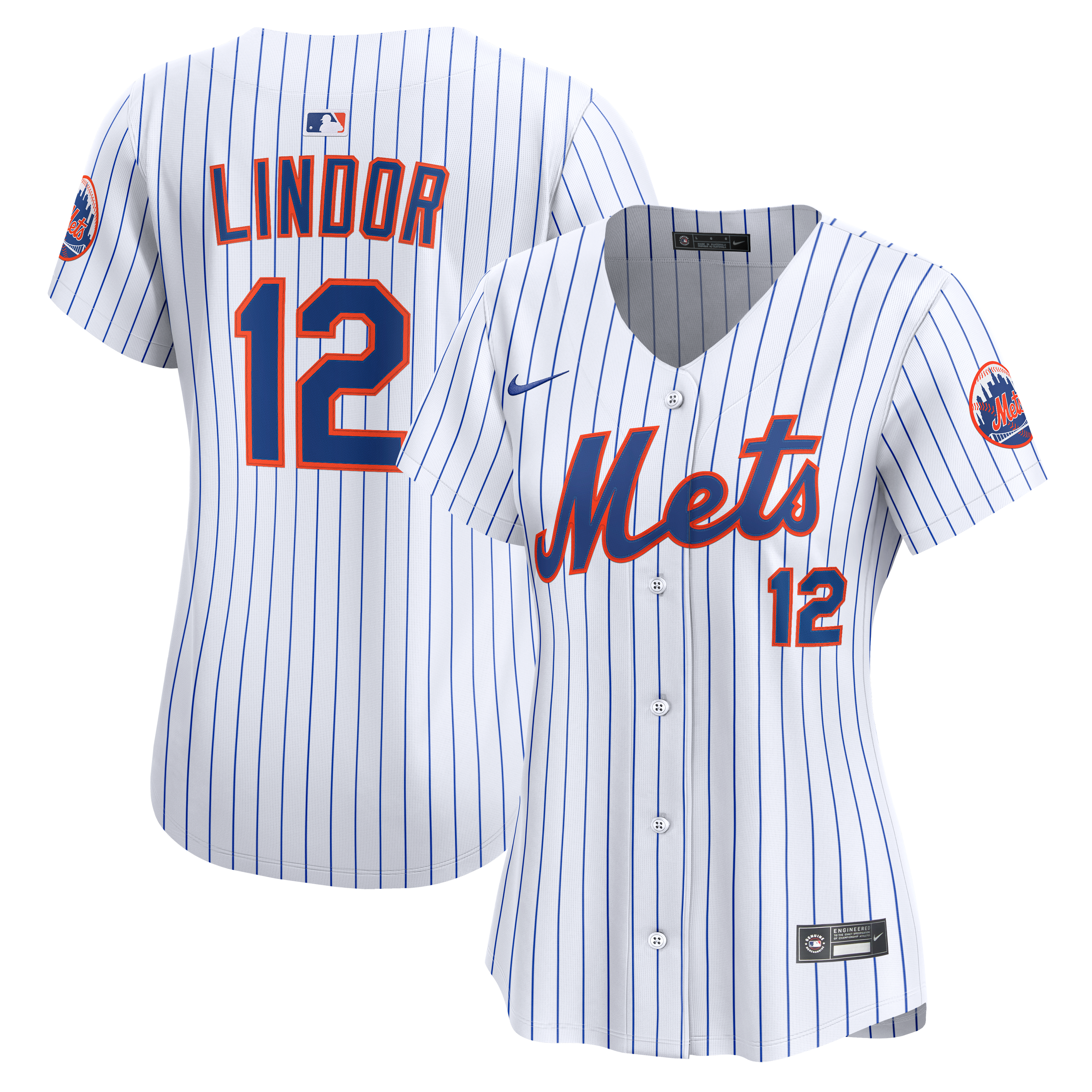 Women's New York Mets Francisco Lindor Nike White Home Limited Jersey