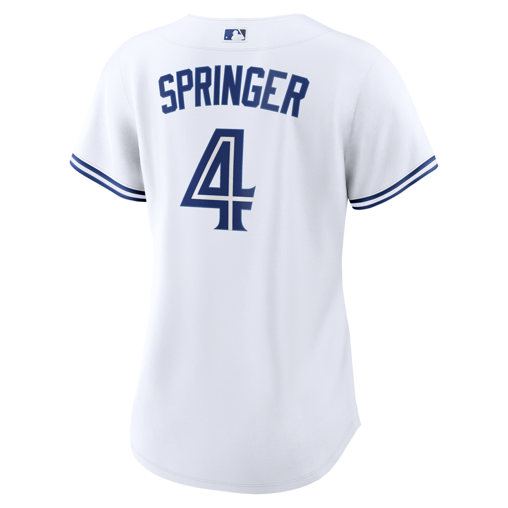 Women's Toronto Blue Jays George Springer Nike White Home Replica Jersey - 4