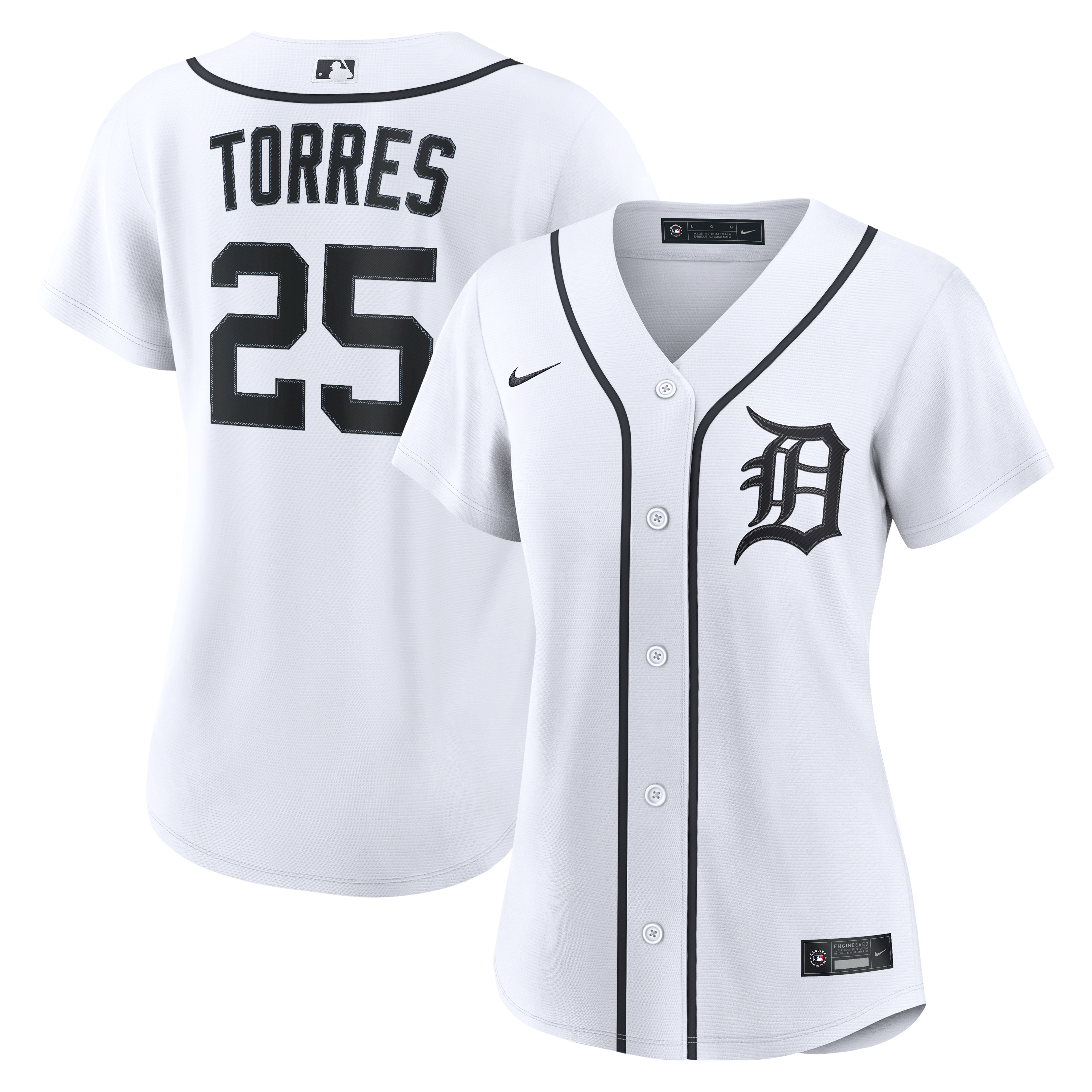 Women's Detroit Tigers Gleyber Torres Nike White Home Replica Jersey - 2