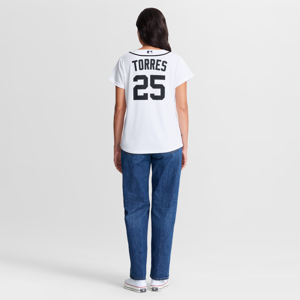 Women's Detroit Tigers Gleyber Torres Nike White Home Replica Jersey - 8