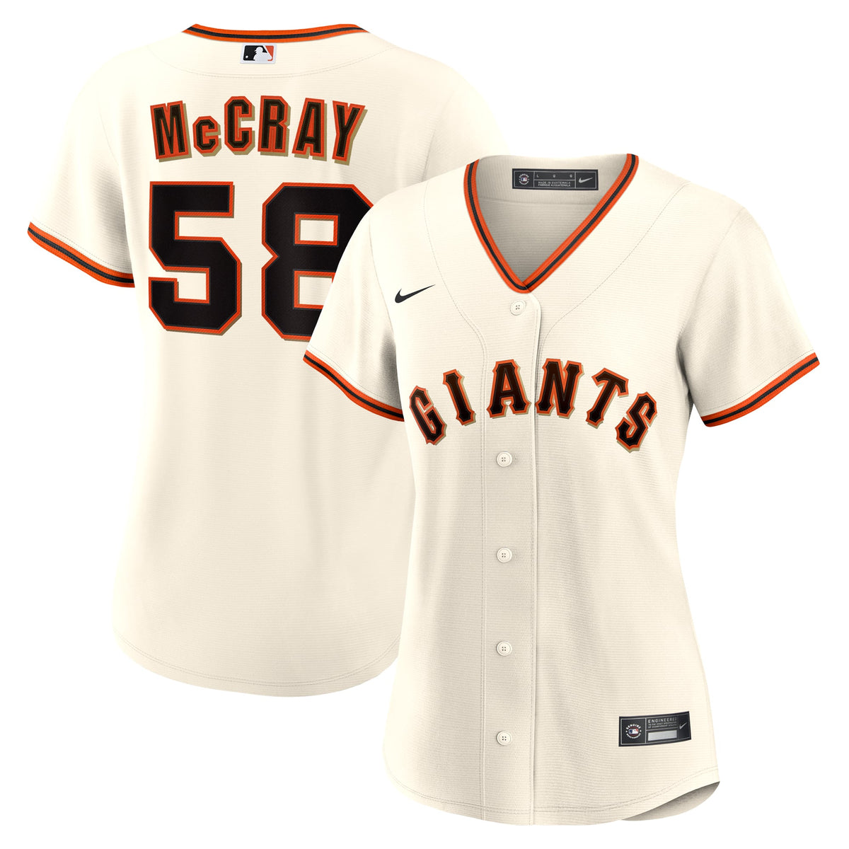 Women's San Francisco Giants Grant McCray Nike Cream Home Replica Jersey