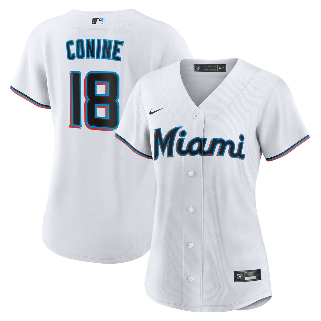 Women's Miami Marlins Griffin Conine Nike White Home Replica Jersey - 2