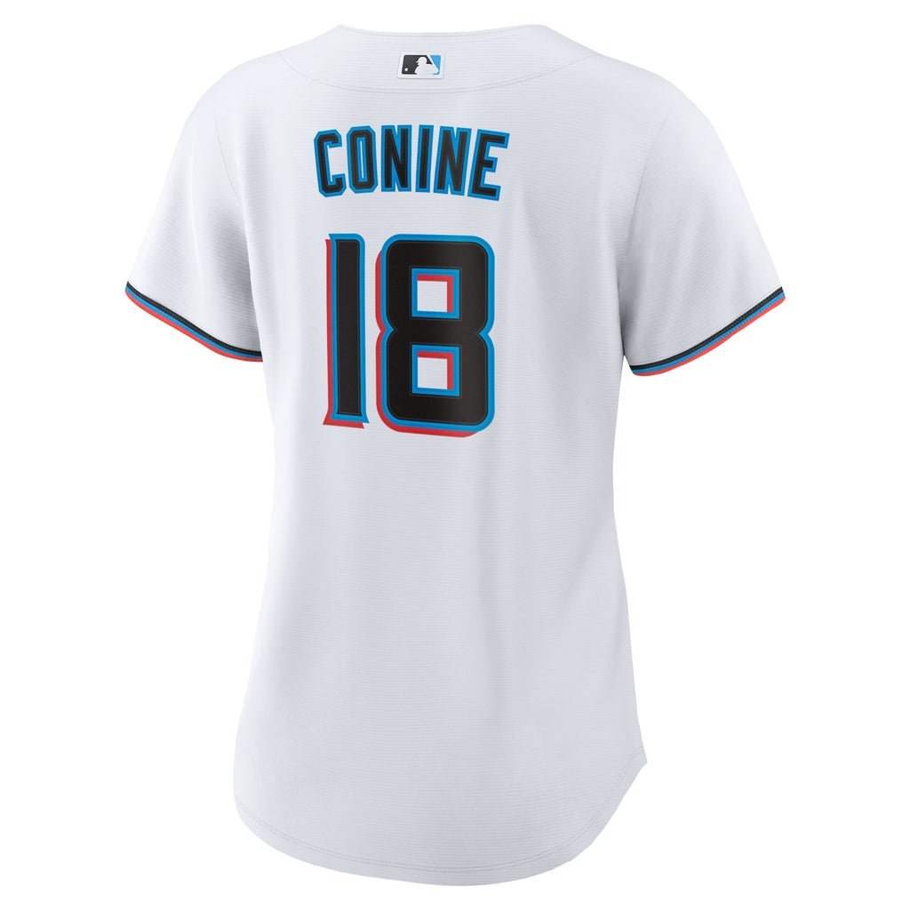 Women's Miami Marlins Griffin Conine Nike White Home Replica Jersey - 4