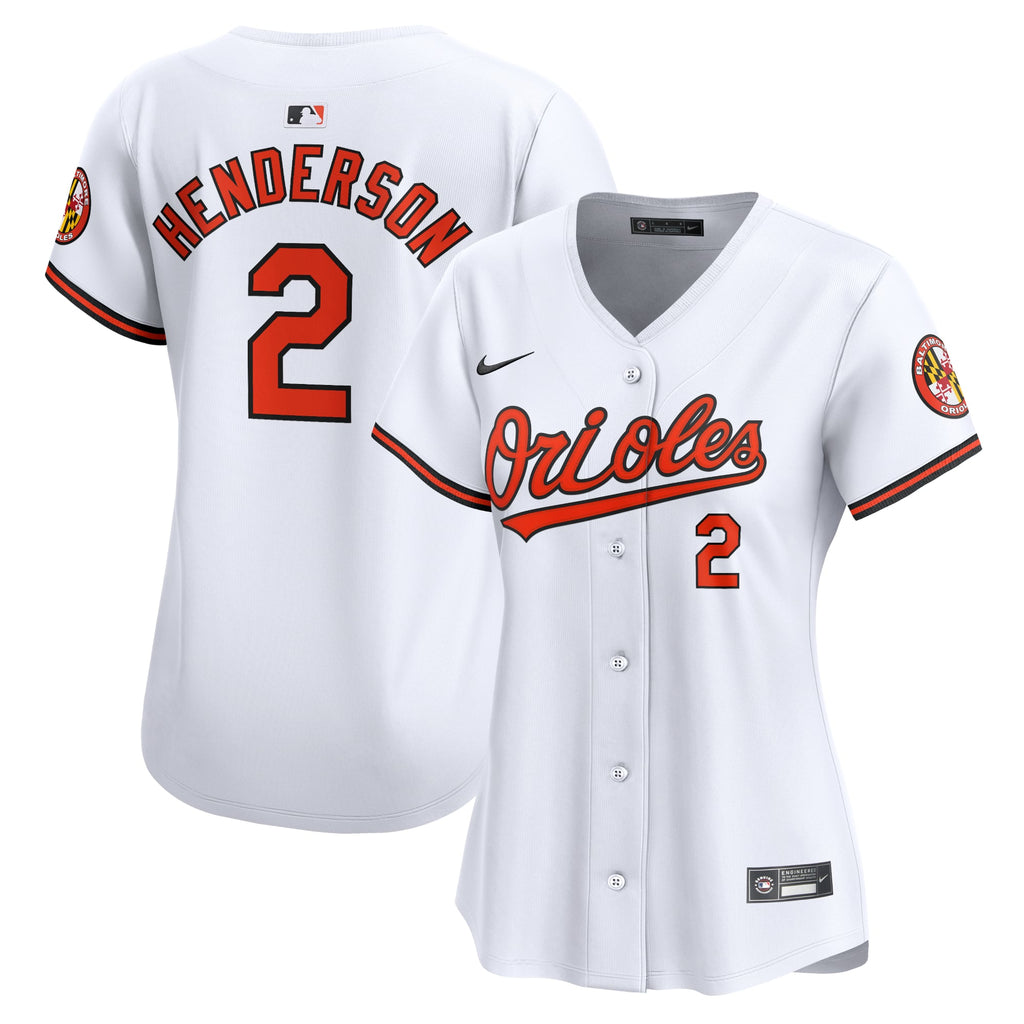 Women's Baltimore Orioles Gunnar Henderson Nike White Home Limited Player Jersey - 2