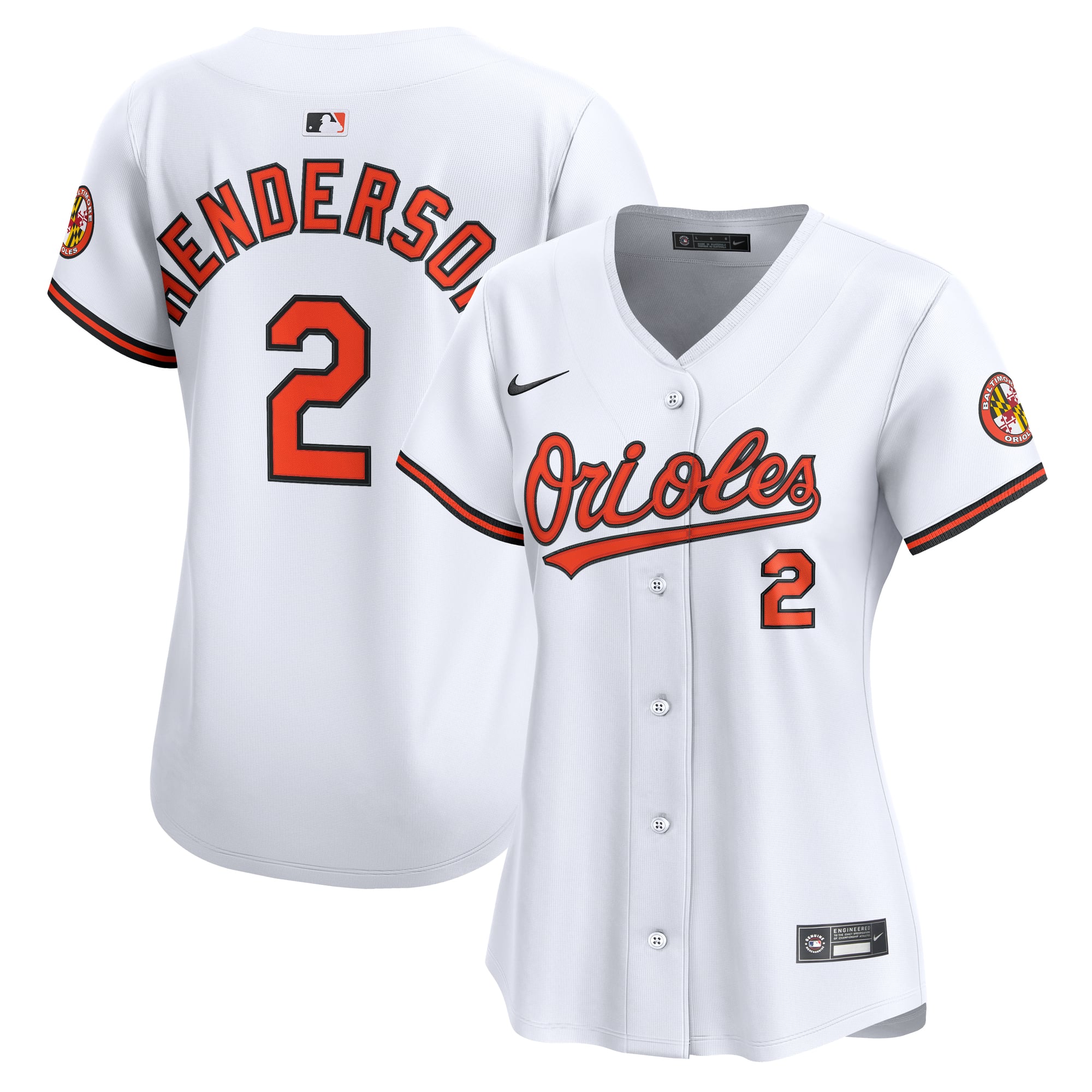 Women's Baltimore Orioles Gunnar Henderson Nike White Home Limited Player Jersey - 2