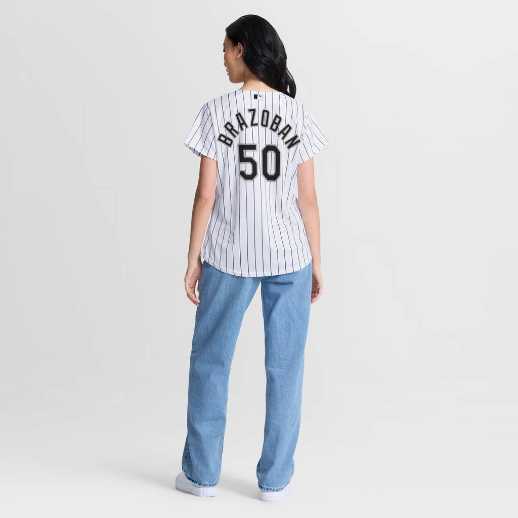 Women's Chicago White Sox Huascar Brazoban Nike White Home Replica Jersey - 4