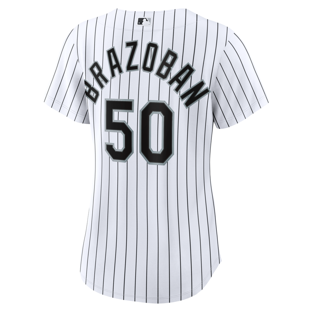Women's Chicago White Sox Huascar Brazoban Nike White Home Replica Jersey - 6