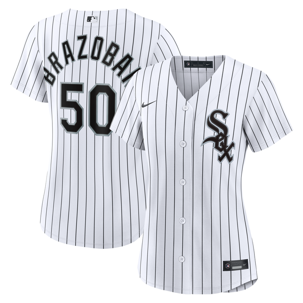 Women's Chicago White Sox Huascar Brazoban Nike White Home Replica Jersey