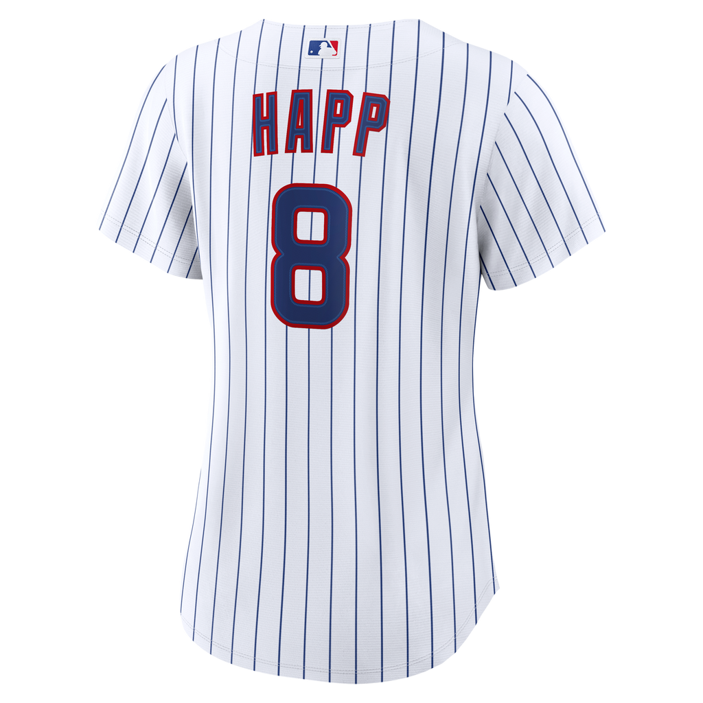 Women's Chicago Cubs Ian Happ Nike White Home Replica Jersey - 4