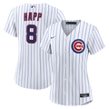 Women's Chicago Cubs Ian Happ Nike White Home Replica Jersey