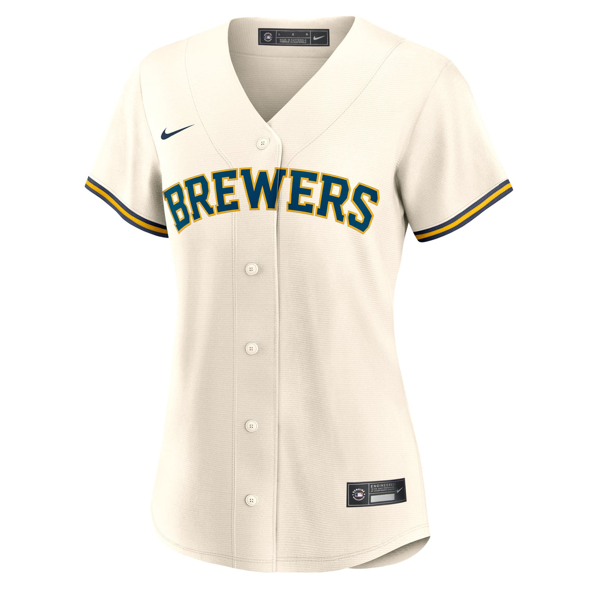 Women's Milwaukee Brewers Jackson Chourio Nike Cream Home Replica Jersey - 3