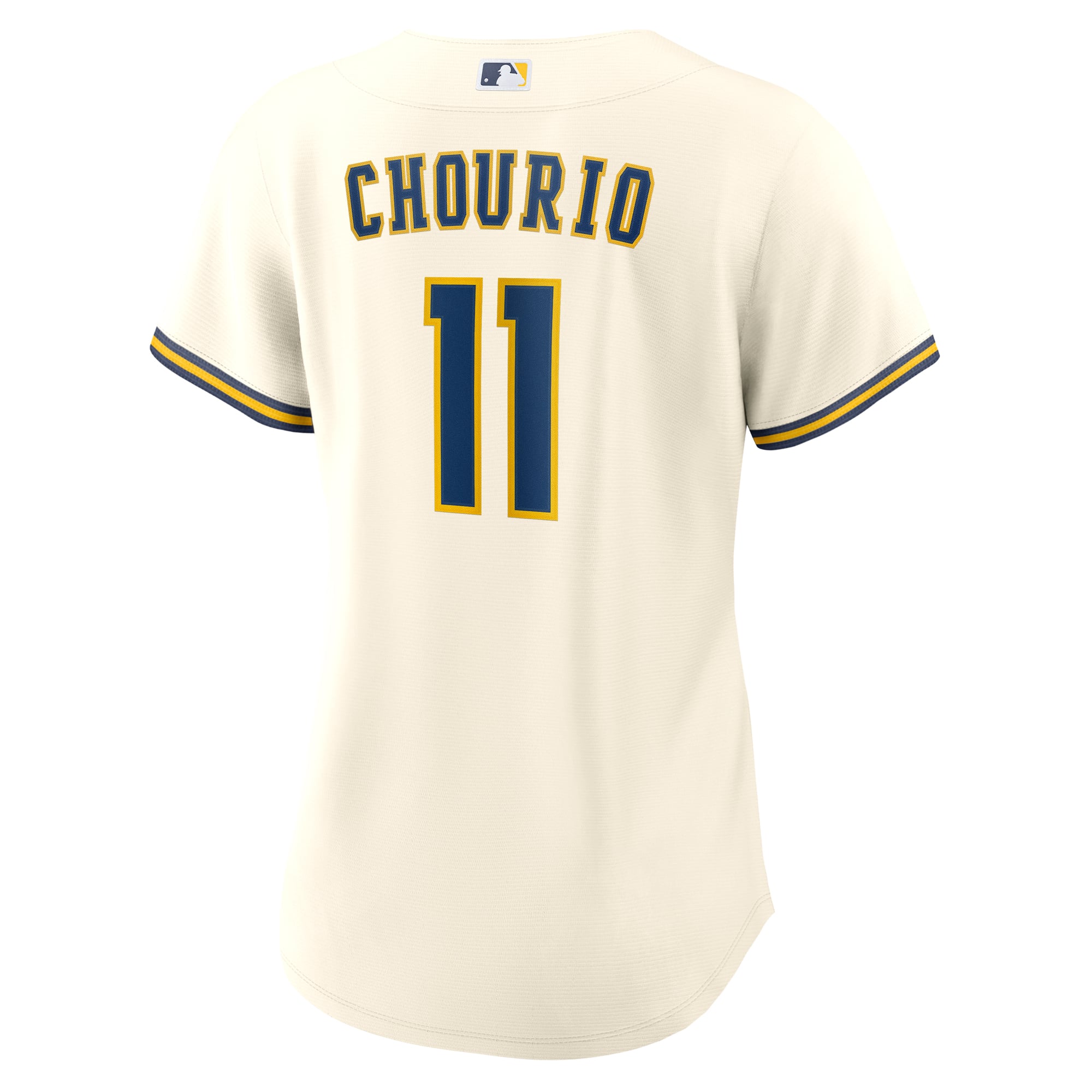 Women's Milwaukee Brewers Jackson Chourio Nike Cream Home Replica Jersey - 4