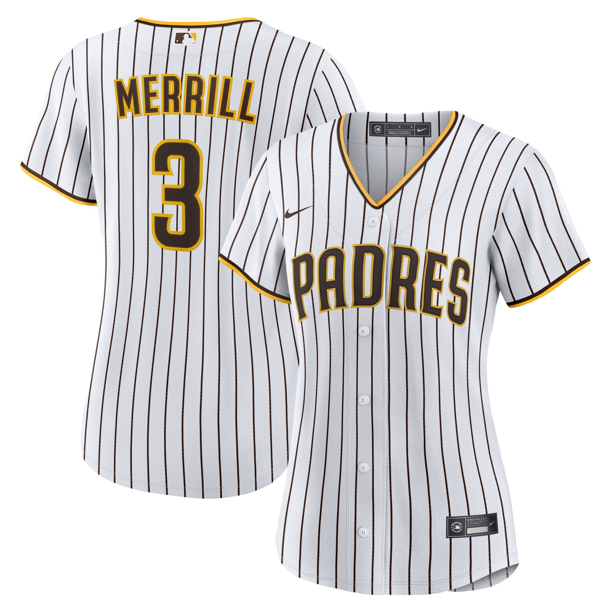 Women's San Diego Padres Jackson Merrill Nike White Home Replica Jersey - 2