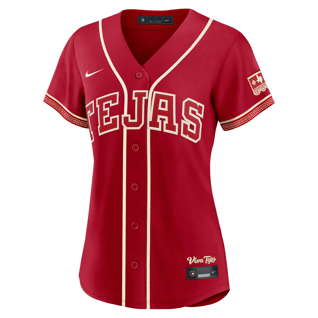 Women's Texas Rangers Jacob deGrom Nike Red 2026 City Connect Stadium Jersey - 3