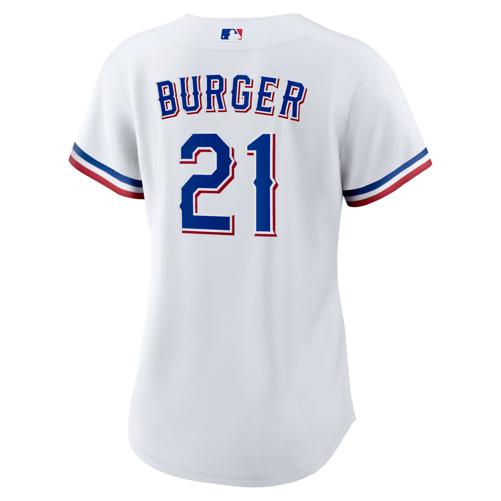 Women's Texas Rangers Jake Burger Nike White Home Replica Jersey - 4