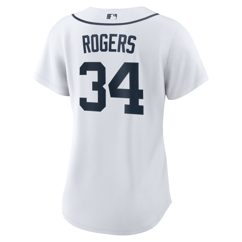 Women's Detroit Tigers Jake Rogers Nike White Home Replica Jersey - 4
