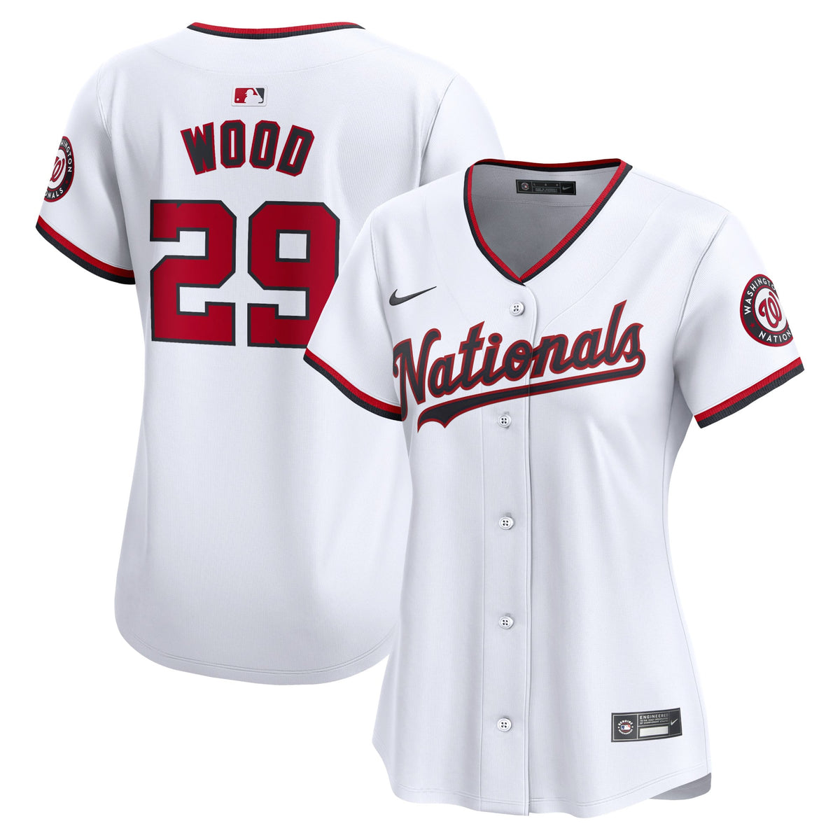 Women's Washington Nationals James Wood Nike White Home Limited Player Jersey - 2