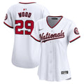 Women's Washington Nationals James Wood Nike White Home Limited Player Jersey