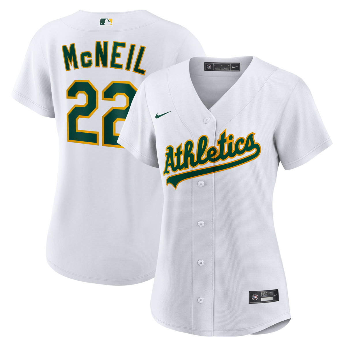 Women's Athletics Jeff McNeil Nike White Home Replica Jersey - 2