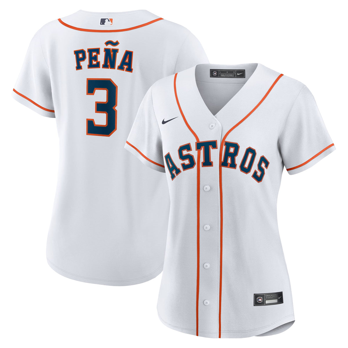 Women's Houston Astros Jeremy Peña Nike White Home Replica Jersey - 2