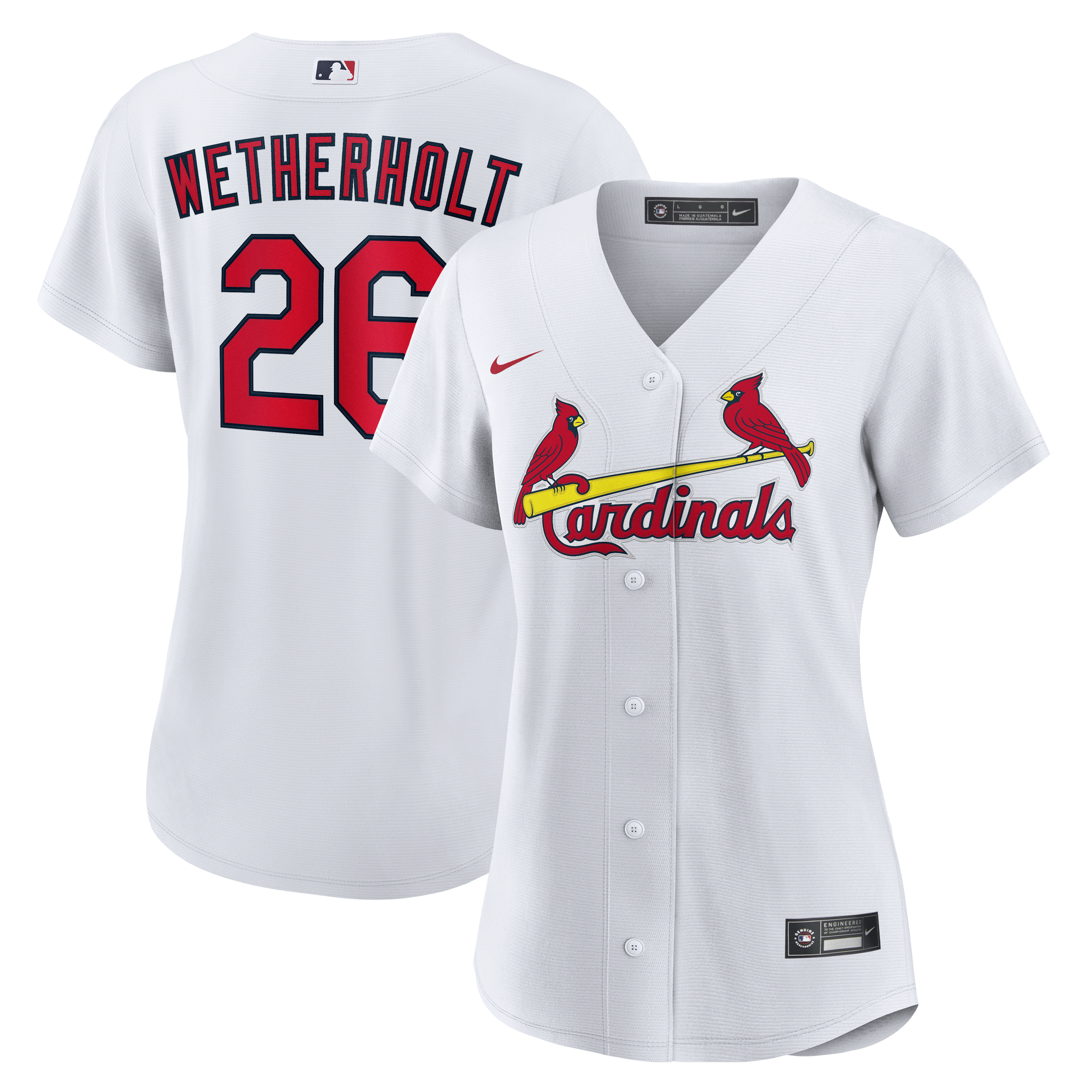 Women's St. Louis Cardinals JJ Wetherholt Nike White Home Replica Jersey