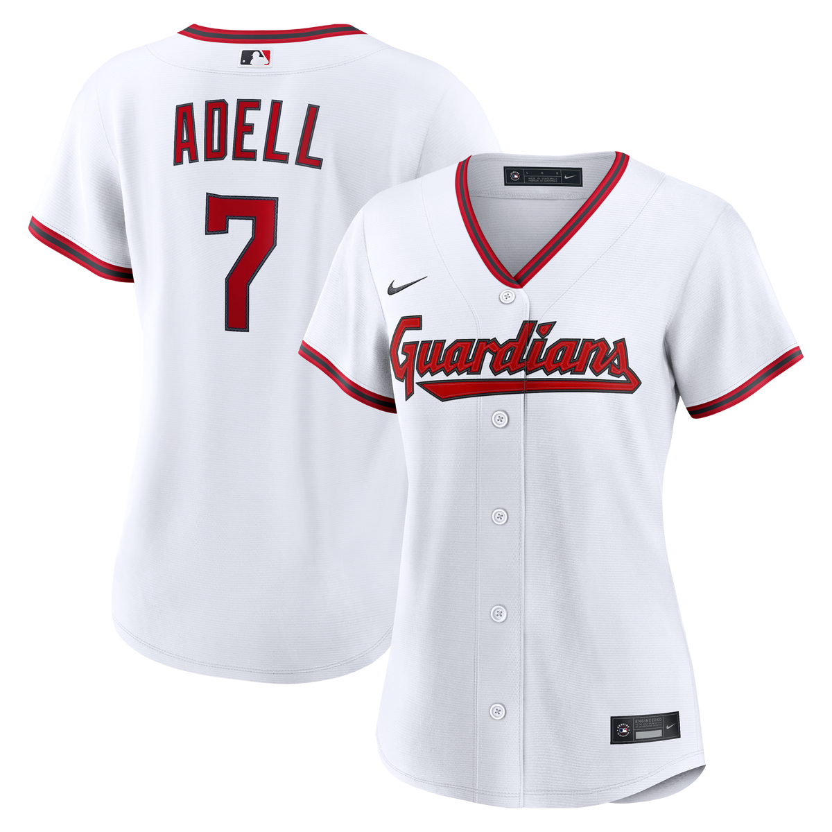 Women's Cleveland Guardians Jo Adell Nike White Home Replica Jersey - 2