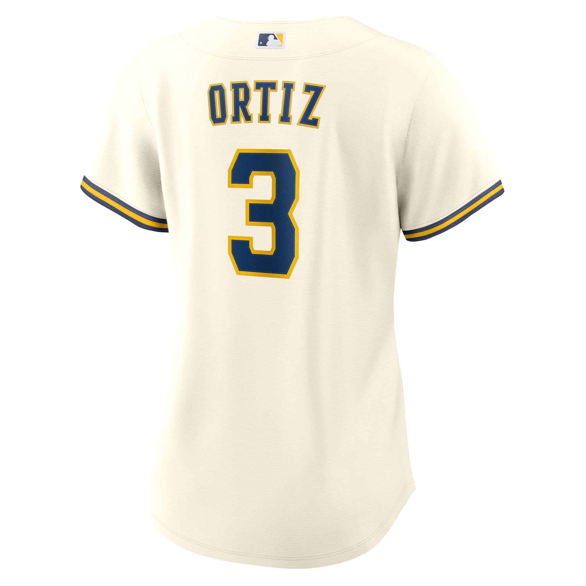 Women's Milwaukee Brewers Joey Ortiz Nike Cream Home Replica Jersey - 4