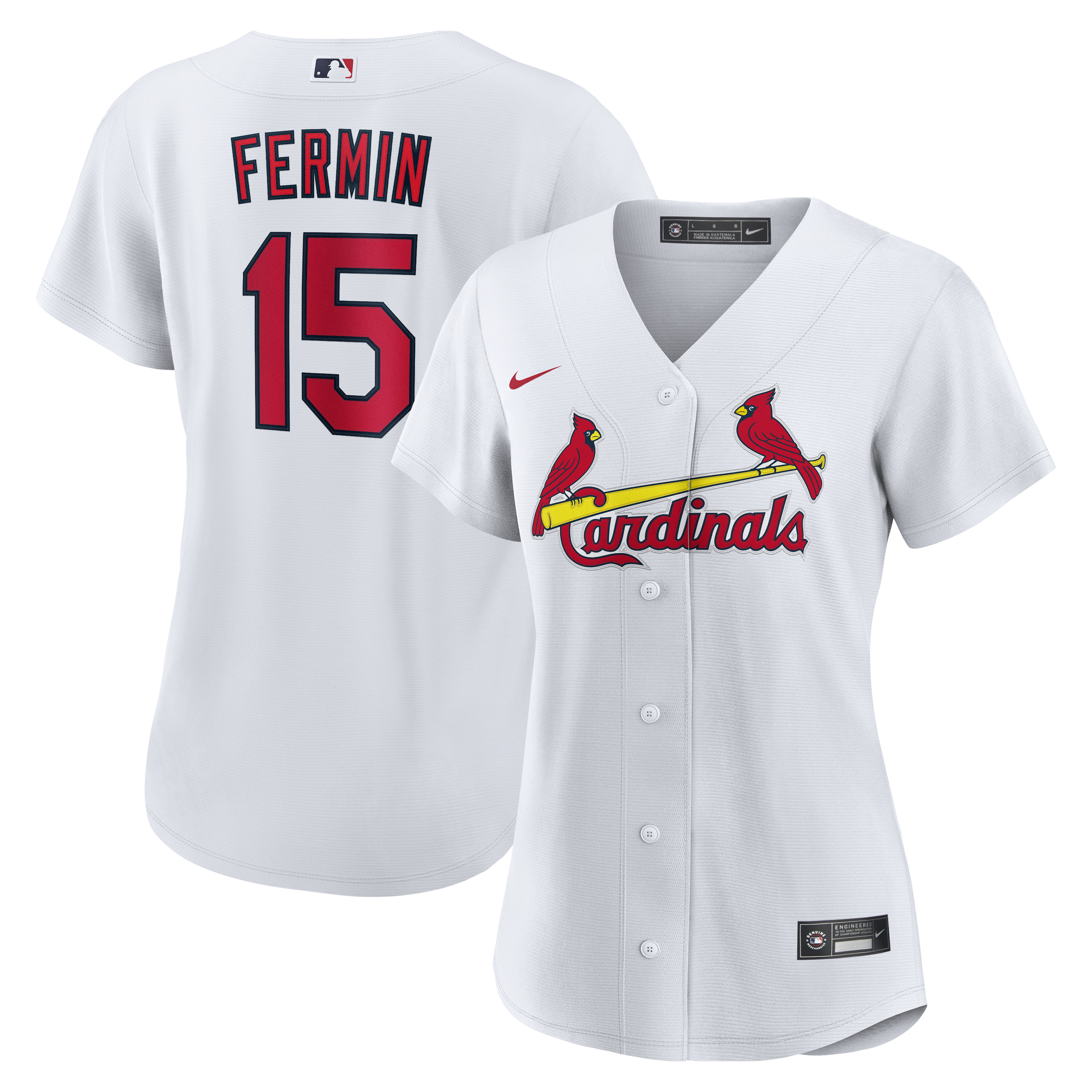 Women's St. Louis Cardinals José Fermín Nike White Home Replica Jersey - 2