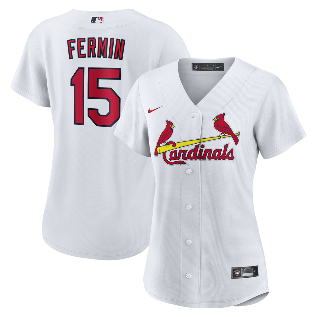 Women's St. Louis Cardinals José Fermín Nike White Home Replica Jersey