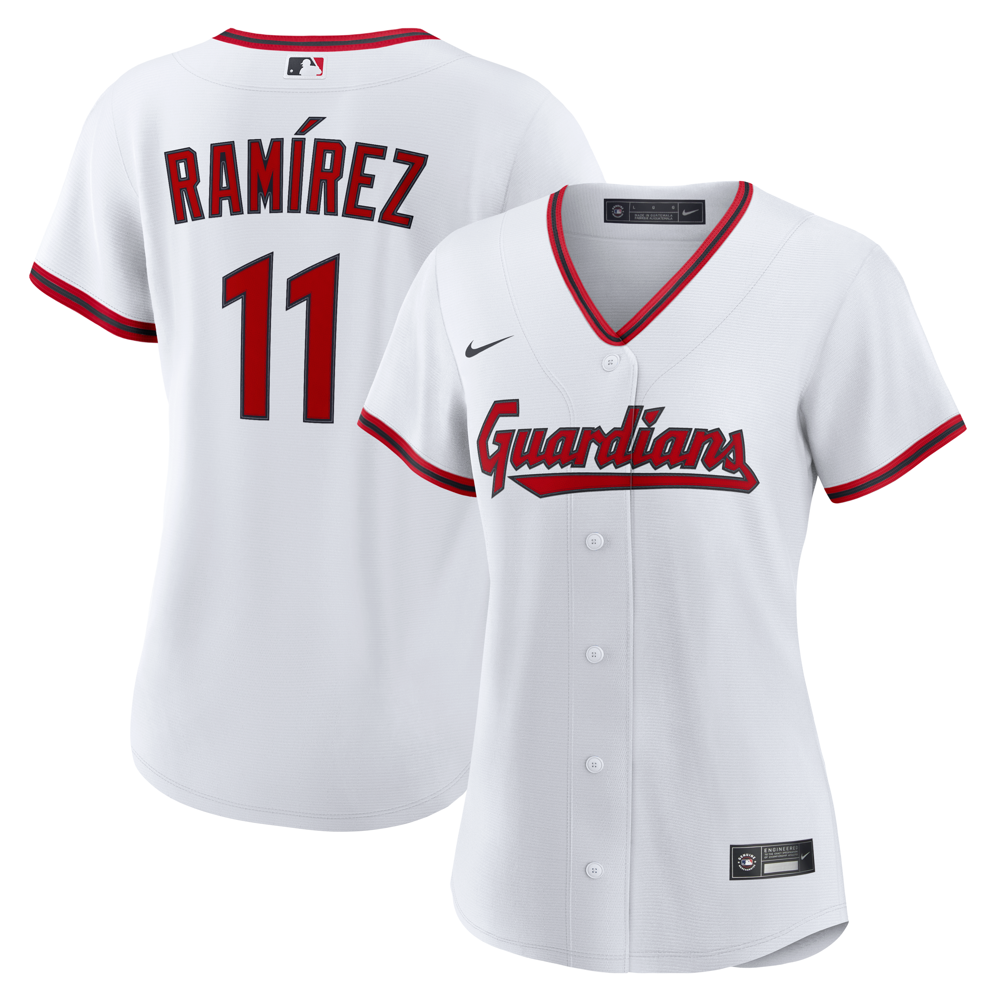 Women's Cleveland Guardians José Ramírez Nike White Home Replica Jersey - 2