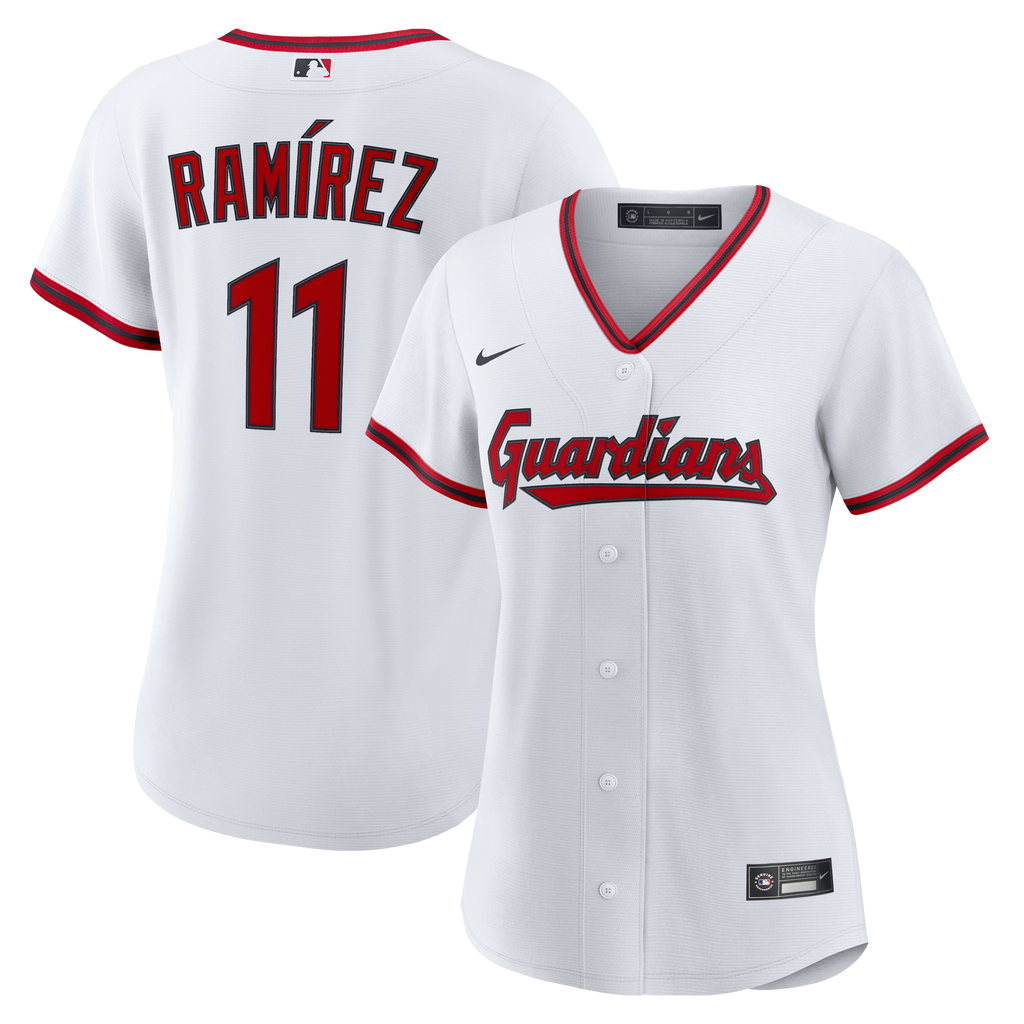 Women's Cleveland Guardians José Ramírez Nike White Home Replica Jersey