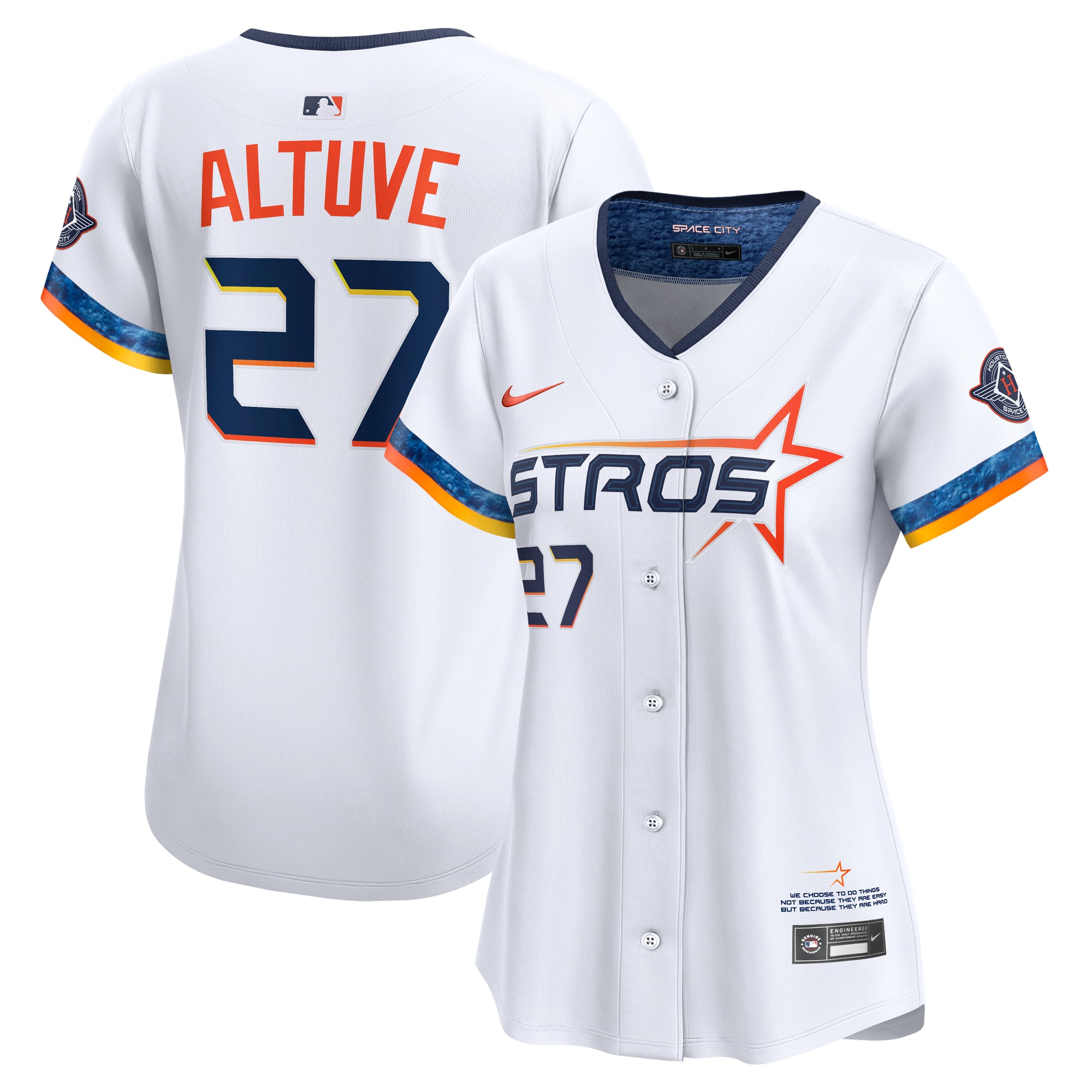 Women's Houston Astros Jose Altuve Nike White 2025 City Connect Limited Jersey - 2