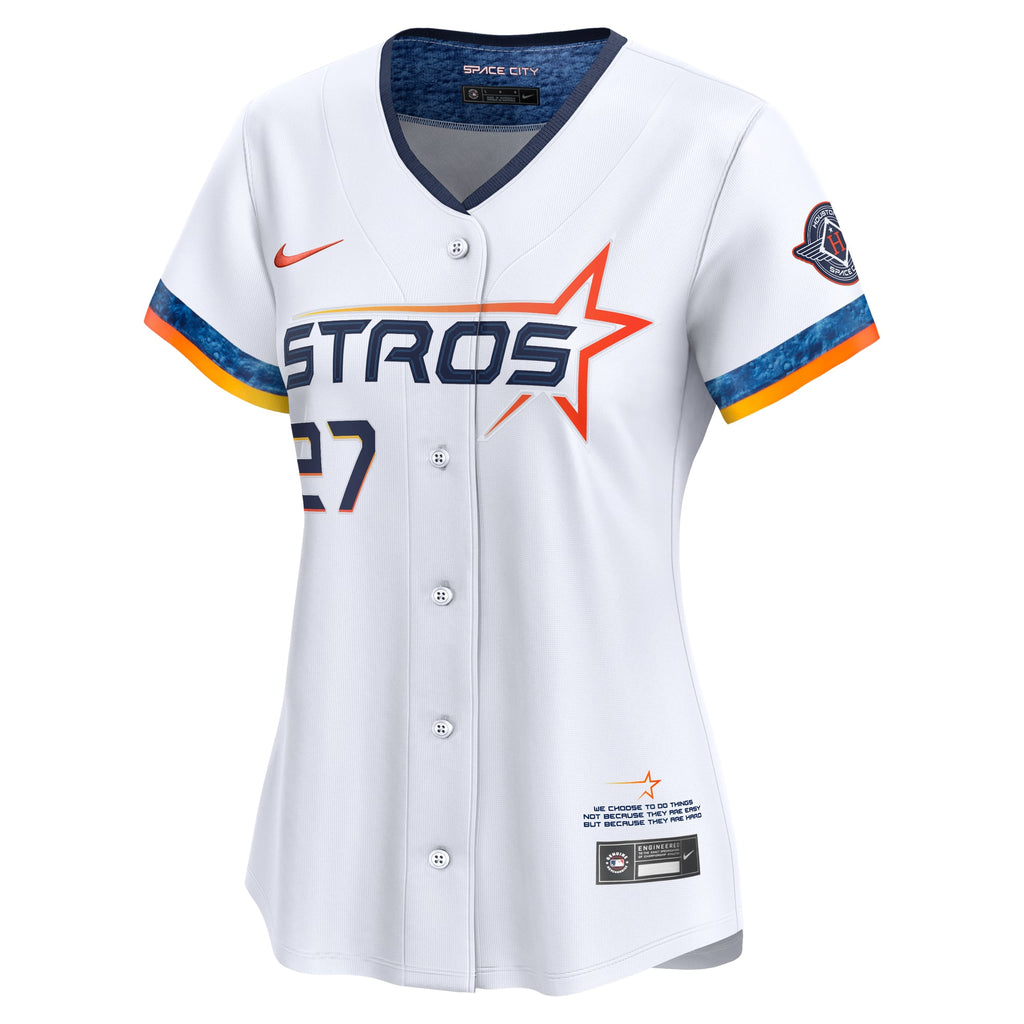 Women's Houston Astros Jose Altuve Nike White 2025 City Connect Limited Jersey - 3