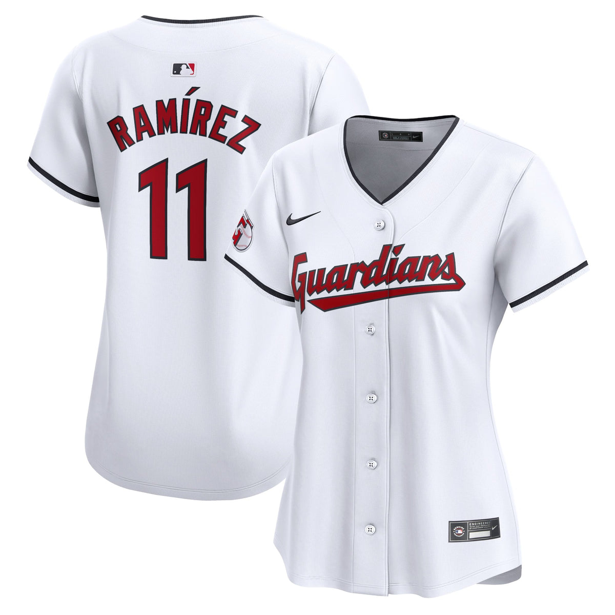 Women's Cleveland Guardians Jose Ramirez Nike White Home Limited Player Jersey - 2