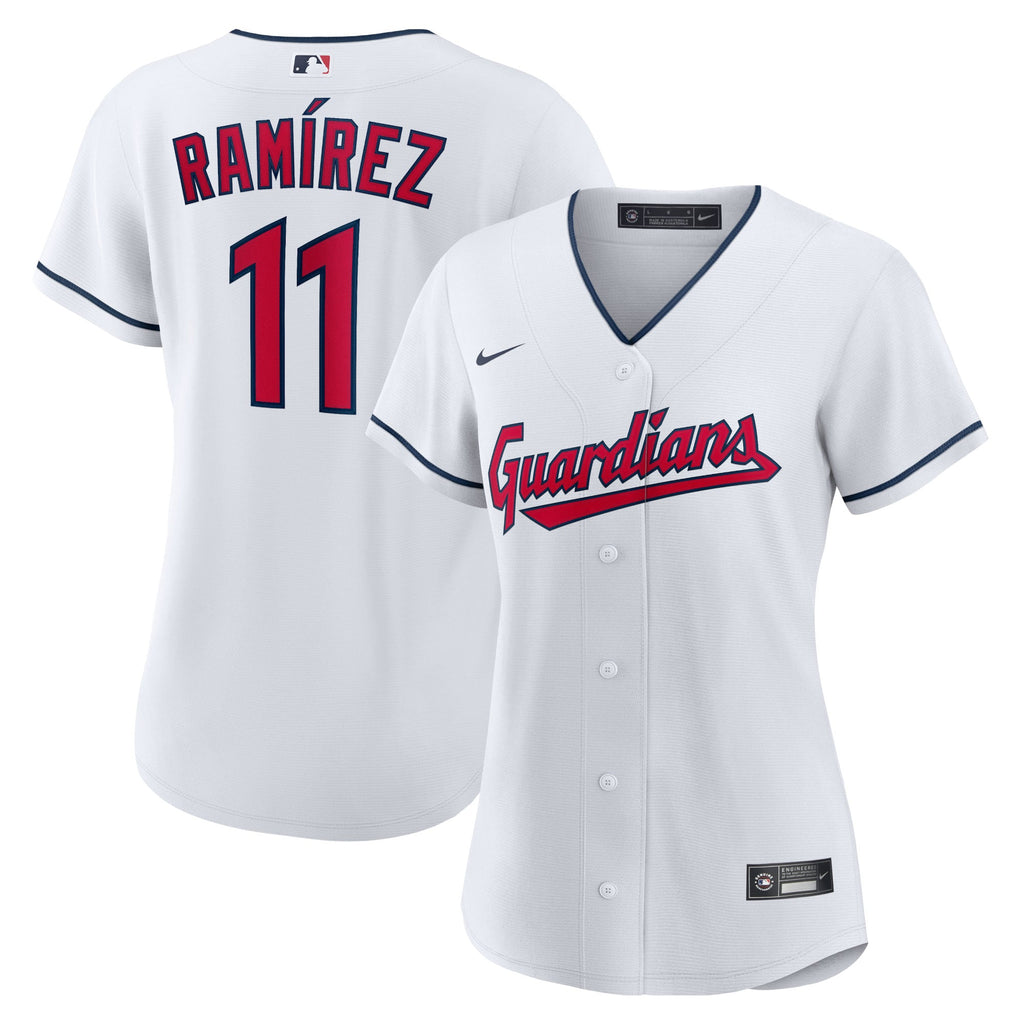 Women's Cleveland Guardians Jose Ramirez Nike White Home Replica Player Jersey - 2