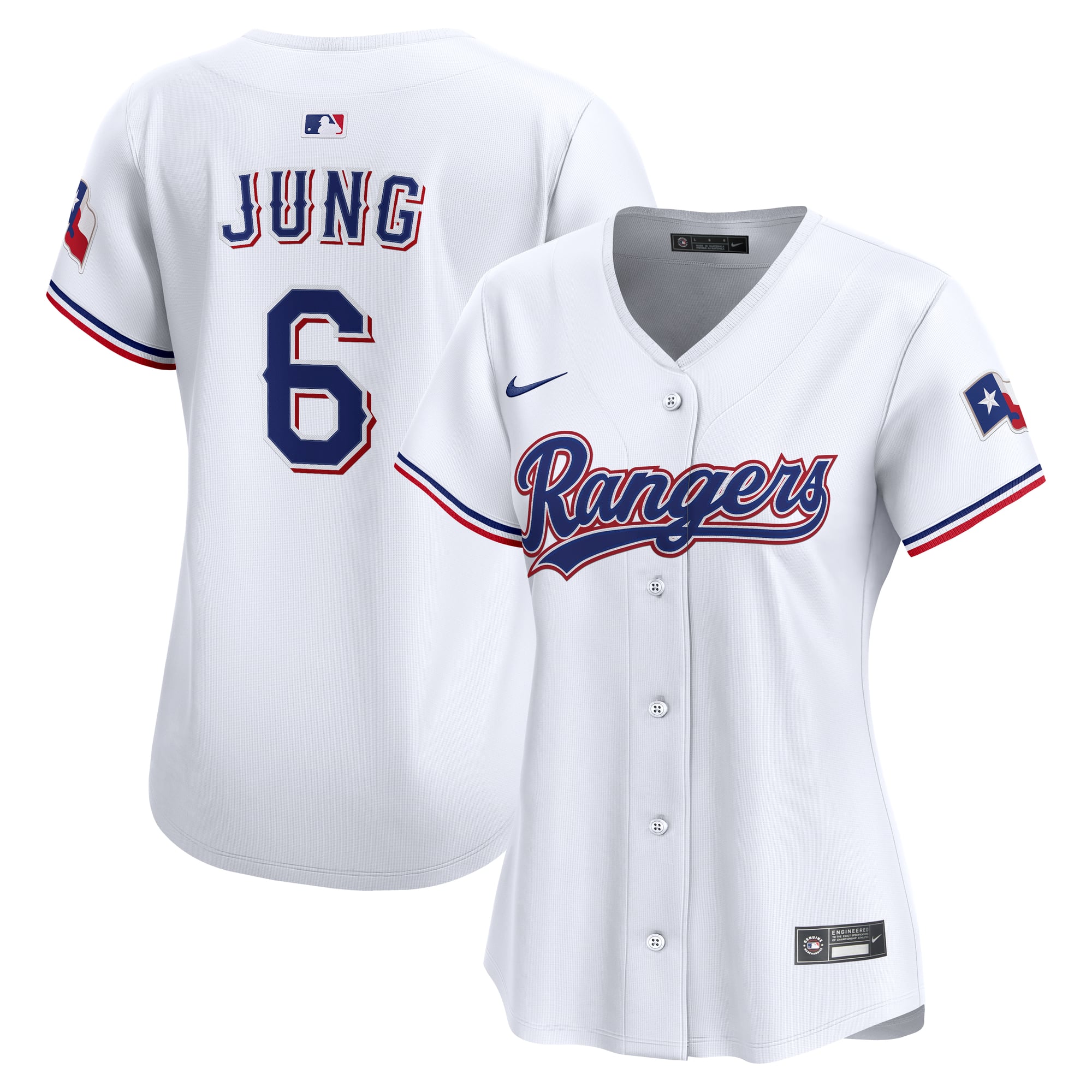 Women's Texas Rangers Josh Jung Nike White Home Limited Player Jersey - 2