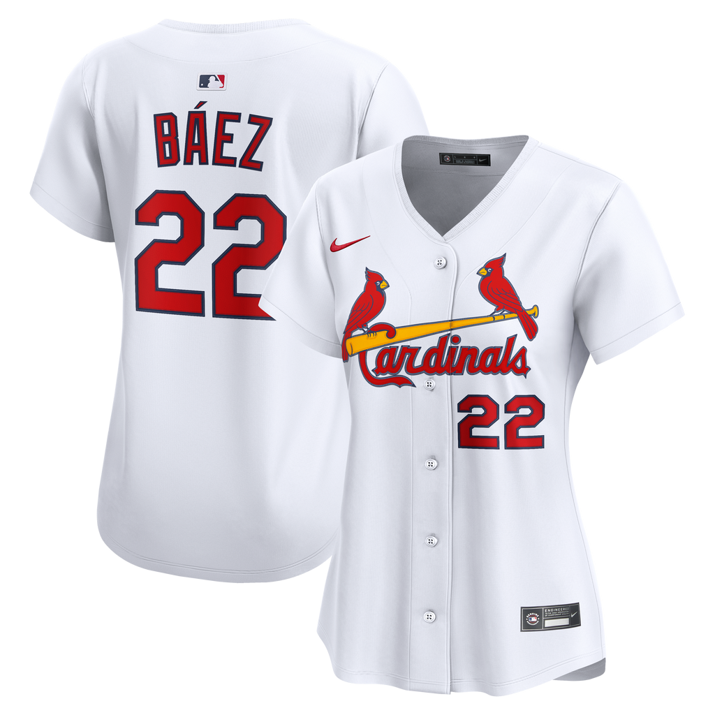 Women's St. Louis Cardinals Joshua Báez Nike White Home Limited Player Jersey - 2