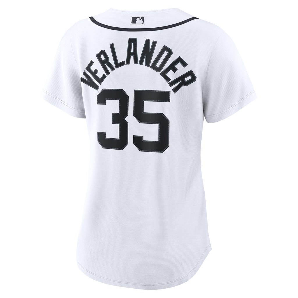 Women's Detroit Tigers Justin Verlander Nike White Home Replica Jersey - 4